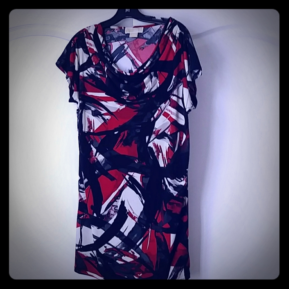 Michael Lots sCrape Neck Cap Sleeve Dress